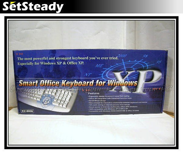 辦公專用 非它莫屬 EZ-6000 快捷鍵 多媒體鍵盤 銀黑色 XP專用
