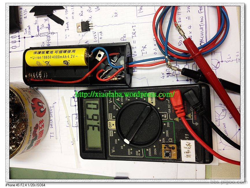 (mini-ohm metre) 製作, 用 LM317