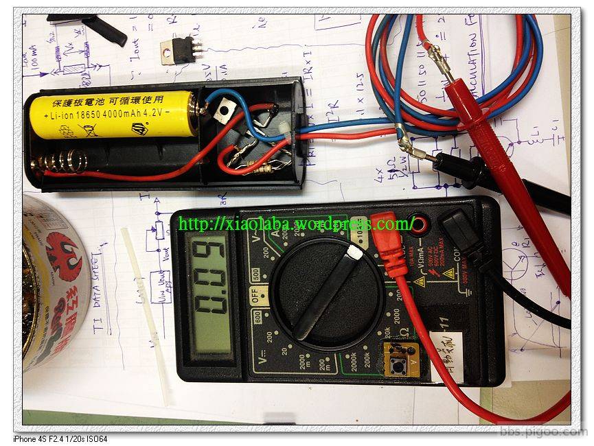 (mini-ohm metre) 製作, 用 LM317