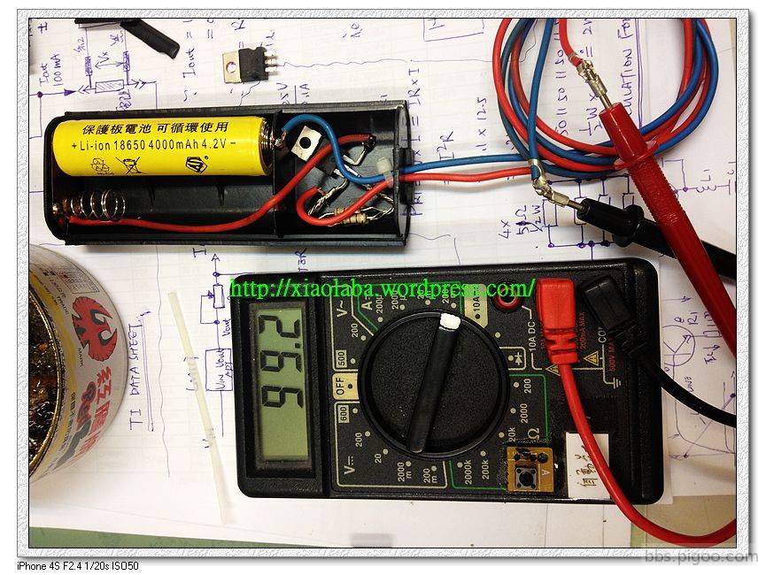 (mini-ohm metre) 製作, 用 LM317