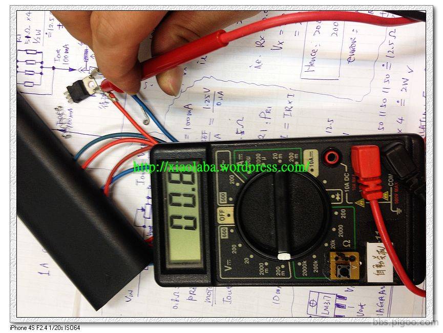 (mini-ohm metre) 製作, 用 LM317