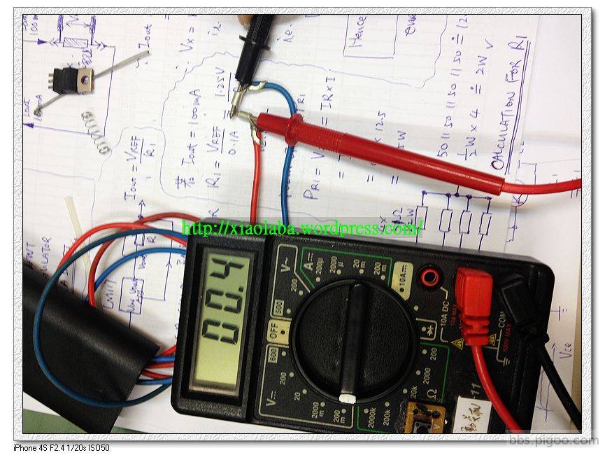 (mini-ohm metre) 製作, 用 LM317