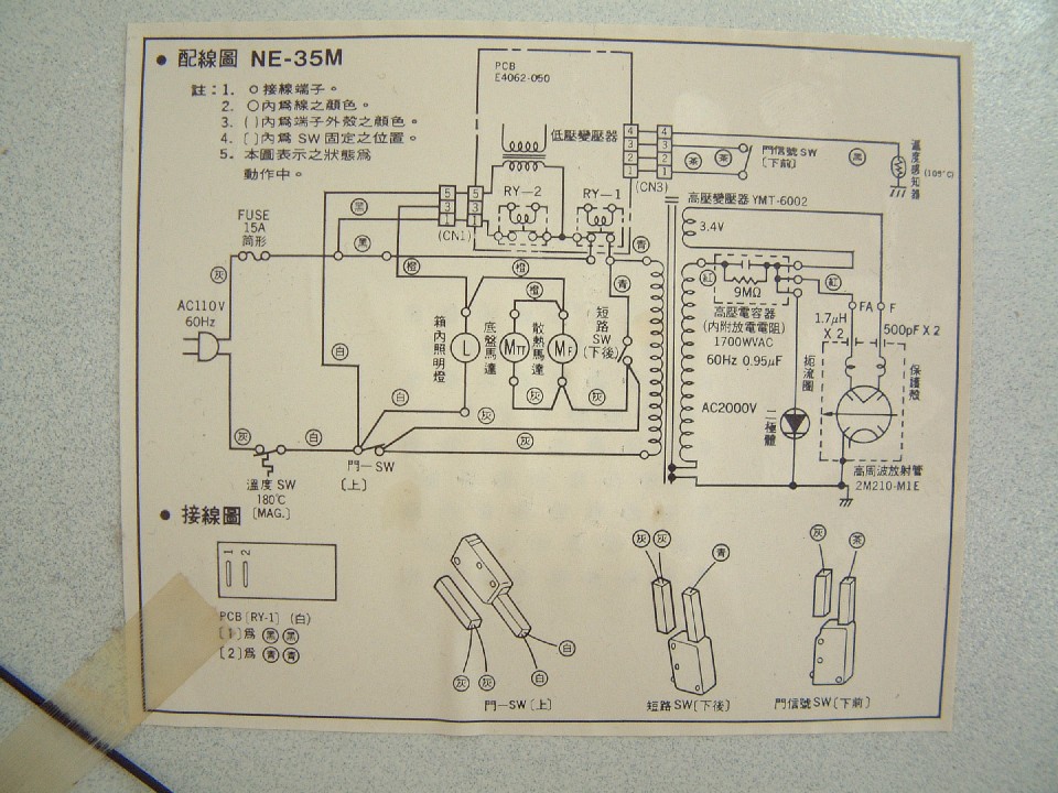 箱內照明燈線接在開關前，其他機型都是在開關後面