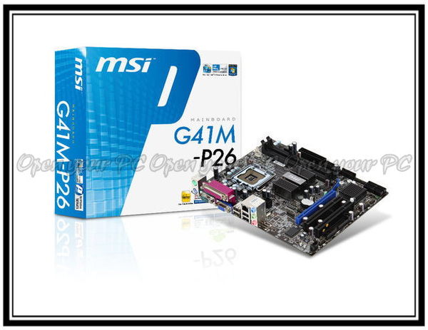 全新 MSI微星 G41M-P26 G41晶片/DDR3/775腳位/sata/雙通道