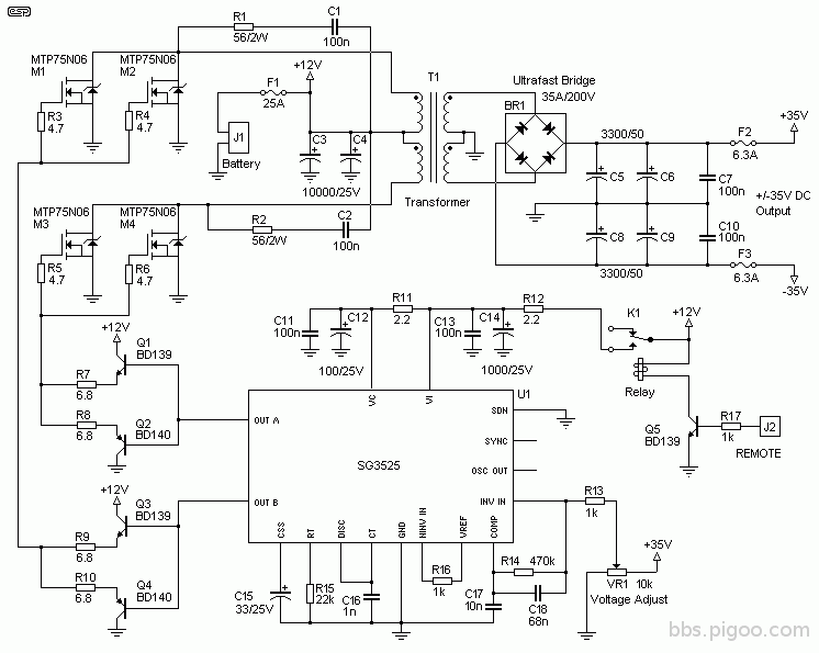 SG3525 DC Converter 12V to  35V,-35V.gif