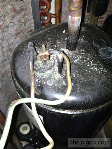 定速冷氣壓縮機接線端子.常見接點不良所造成 碳化問題!