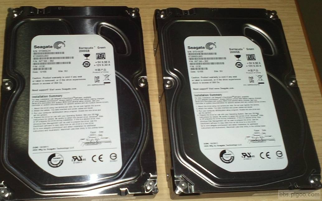 希捷Seagate 2000GB HDD 尚有一年保 有2顆