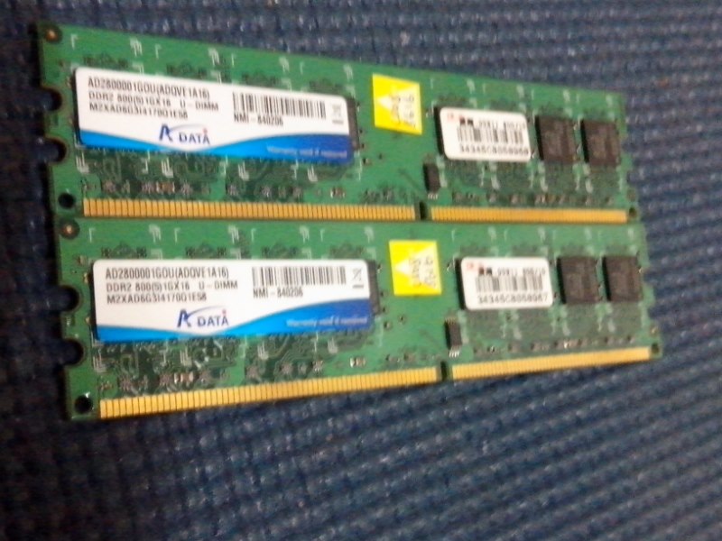 威剛A-DATA DDR2 800 1G良品 終身保固 有2支 1支250