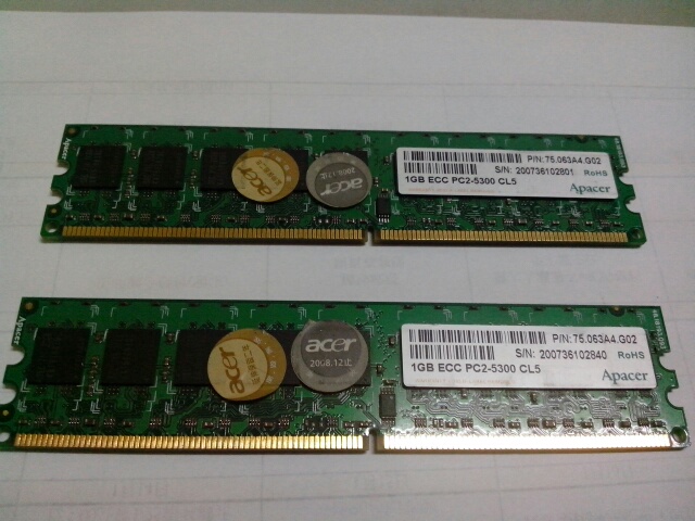 台中【售】DDR2 667 1G記憶體每條120~200元