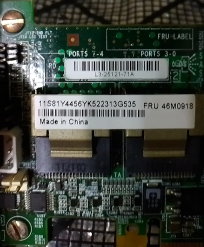 FRU 46M0918 IBM 6Gb SAS陣列卡 良品