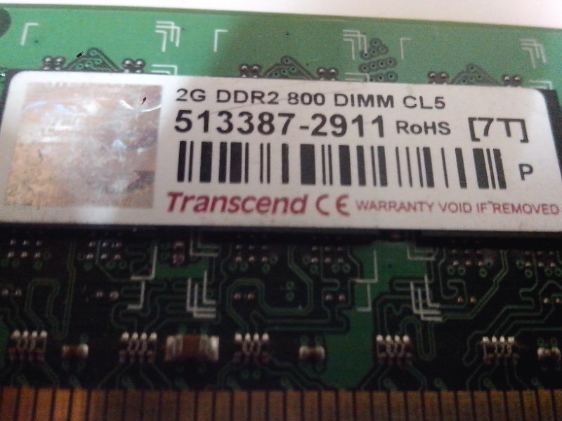 創見 DDR2 800 2G 終保 不開機 要自己送修~