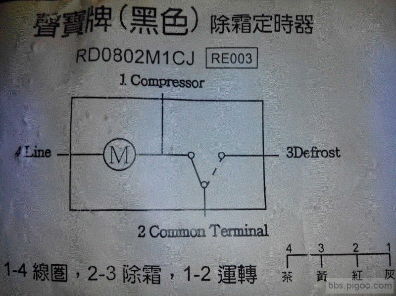 除霜定時器圖 跟網頁不太一樣