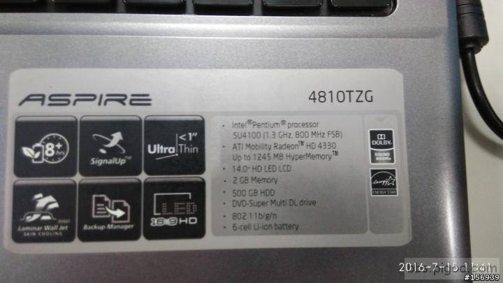 ACER 4810TZG