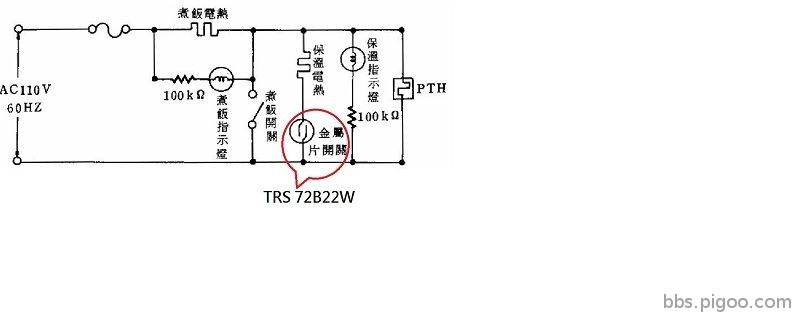 電子鍋 使用TRS 電路圖 :