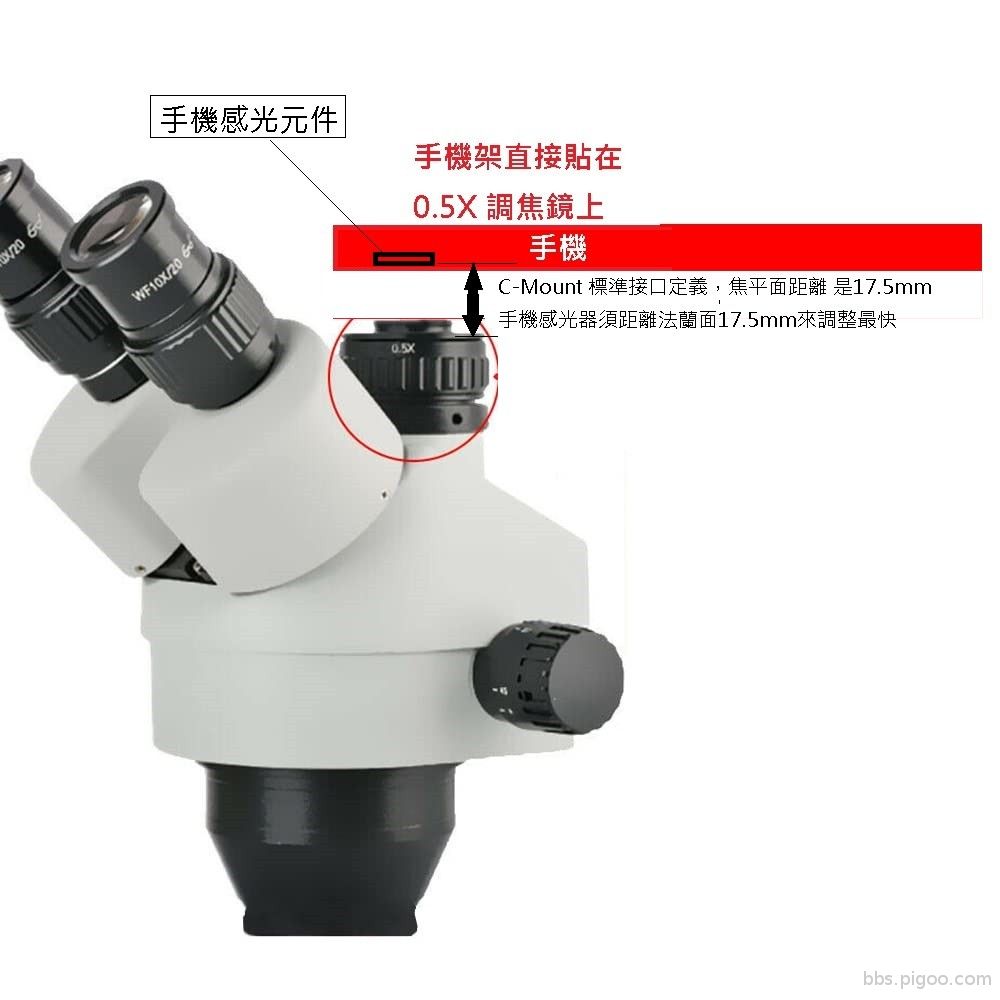 Parco Scientific CM-19 0.5X CTV  for Trinocular Stereo Microscope with 5mm C-CS .jpg