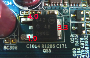 未開電皆為0V