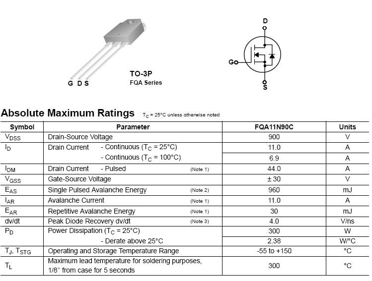 11N90C   900V N-Channel MOSFET